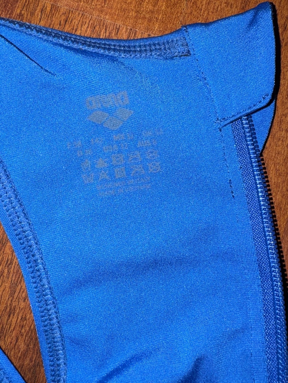 Arena Solid Blue Water Polo Suit - Picture 3 of 3